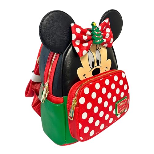Loungefly Exclusive Disney Minnie Double Strap Shoulder Bag With Three Interchangeable Scented Bows
