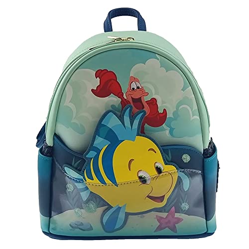 Loungefly Disney Mini Backpack, The Little Mermaid Sidekicks, Flounder – LF  Lounge VIP