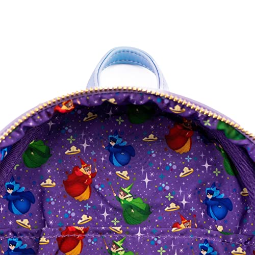 Loungefly Disney Princess Castle Series Sleeping Beauty Womens Double Strap Shoulder Bag Purse