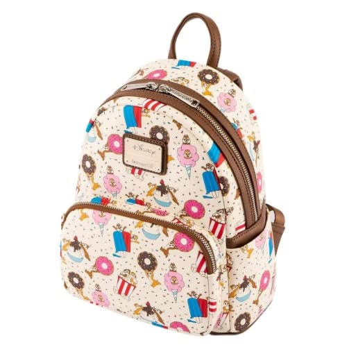 Loungefly Disney Chip and Dale Snackies All Over Print Womens Double Strap Shoulder Bag Purse