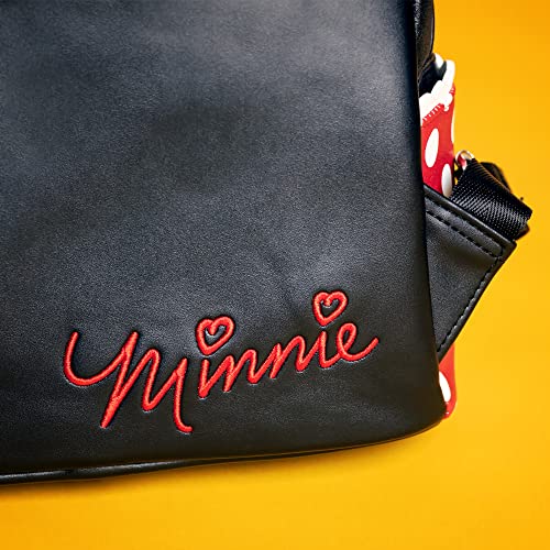 Loungefly Disney Backpack :Minnie Mouse Bow Ear Backpack, Amazon Exclusive