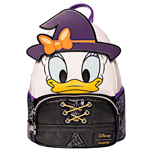 daisy duck mini backpack by loungefly EXCLUSIVE DROP: Loungefly Daisy Duck Halloween Daisy Witch Glow Mini-Backpack