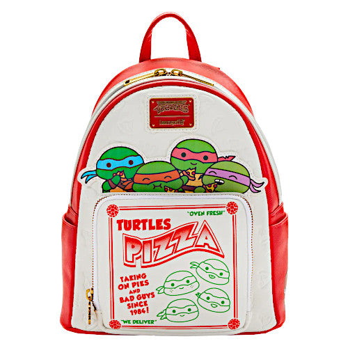 Exclusive - Teenage Mutant Ninja Turtles Pizza Box Mini Backpack | Officially Licensed | Plastic/Vegan Leather | Loungefly Exclusive - Teenage Mutant Ninja Turtles Pizza Box Mini Backpack | Officially Licensed | Plastic/Vegan Leather | Loungefly