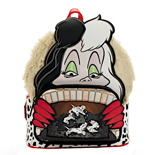 Loungefly 101 Dalmatians Cruella De Vil Villains Scene Mini Backpack LF Lounge VIP