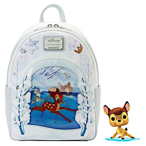 Limited Edition Bundle Exclusive - Bambi on Ice Lenticular Mini Backpack and Pop | Officially Licensed | Vegan Leather