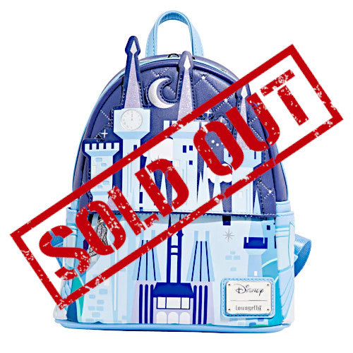 Cinderella Exclusive Holiday Castle Light Up Mini Backpack | Officially Licensed | Plastic/Vegan Leather