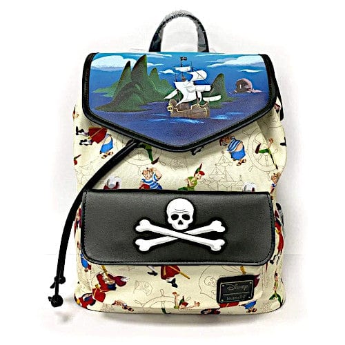 EXCLUSIVE DROP: Loungefly Disney Captain Hook Jolly Roger Skull Peter Pan & Smee Mini Backpack - 1/31/23