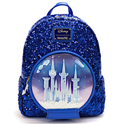 EXCLUSIVE DROP: Loungefly Disney Cinderella Castle Snow Globe Sequin Mini Backpack - 10/22/21