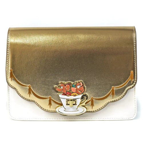 EXCLUSIVE DROP: Loungefly Disney Cinderella Jaq & Gus Gus Enamel Centerpiece Crossbody Bag (LE) - COMING SOON