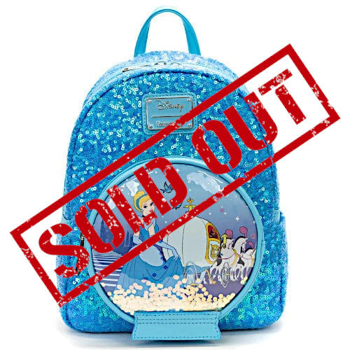 cinderella sequin mini backpack Loungefly! Leather: Disney Cinderella Snowglobe