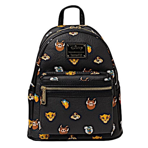 disney mini backpack lion king Loungefly Bags | Disney Lion King Character Aop Mini Loungefly Backpack | Color: Black/Orange | Size: Os