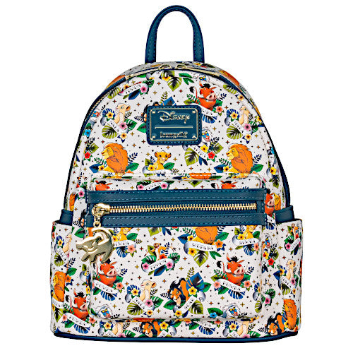 disney tattoo mini backpack EXCLUSIVE DROP: Loungefly Disney Lion King Tattoo AOP Mini Backpack