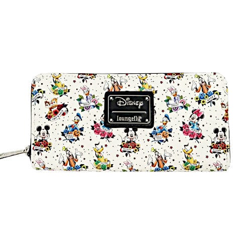 EXCLUSIVE DROP: Loungefly Disney Mickey & Friends Tattoo AOP Wallet - 9/25/21