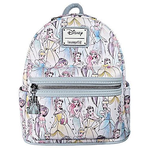 EXCLUSIVE DROP: Loungefly Disney Princesses Pastel Sketch AOP Mini Backpack - 1/8/23