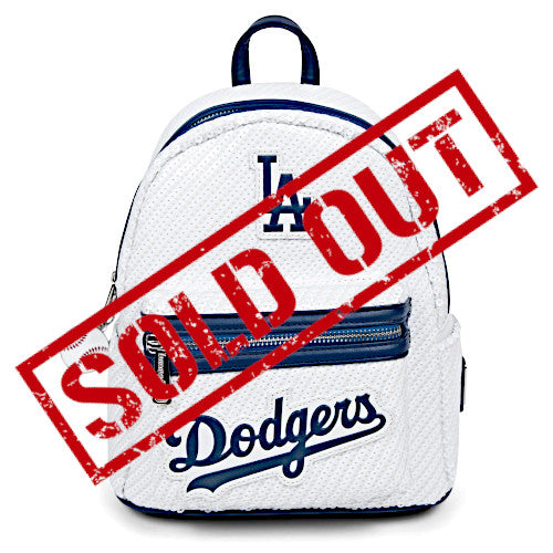 Loungefly LA Dodgers White Sequin Mini Backpack LE 600 NWT