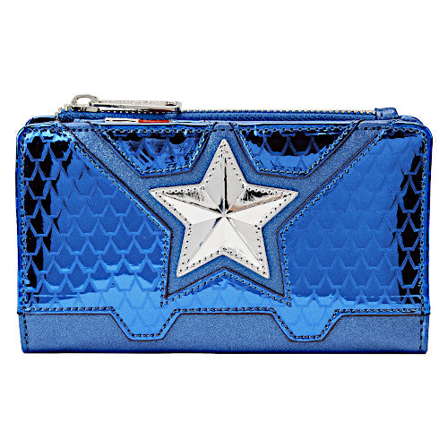 Loungefly Marvel Captain America Metallic Cosplay Wallet LF Lounge VIP