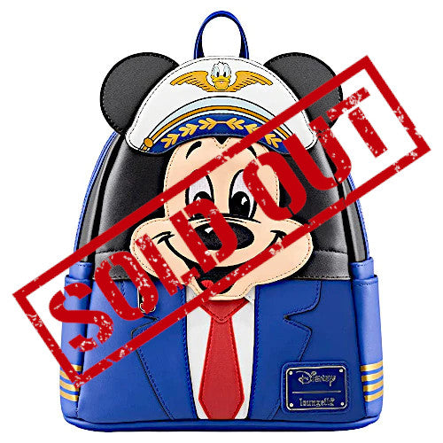 Disney Bags | Disney Captain Mickey Mouse Backpack - Blue And Black | Color: Black/Blue | Size: Os