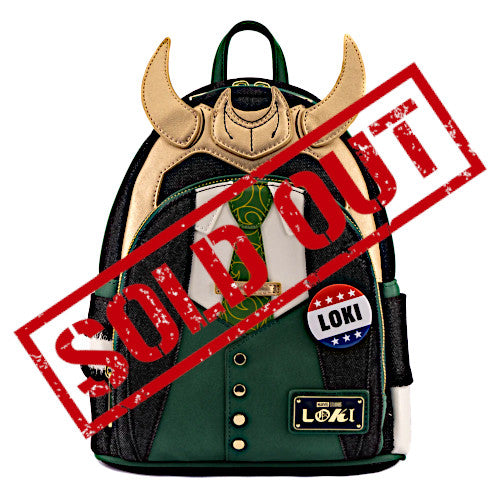 Loungefly Pets Marvel Loki Cosplay Mini Mochila Arnés para perro Loungefly Pets Marvel Loki Cosplay Mini Mochila Arnés para perro