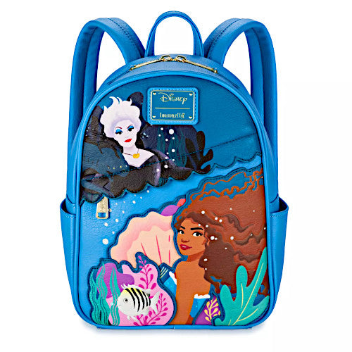 initial mermaid scale mini backpack EXCLUSIVE DROP: Loungefly The Little Mermaid Live Action Film Mini Bac – LF Lounge VIP
