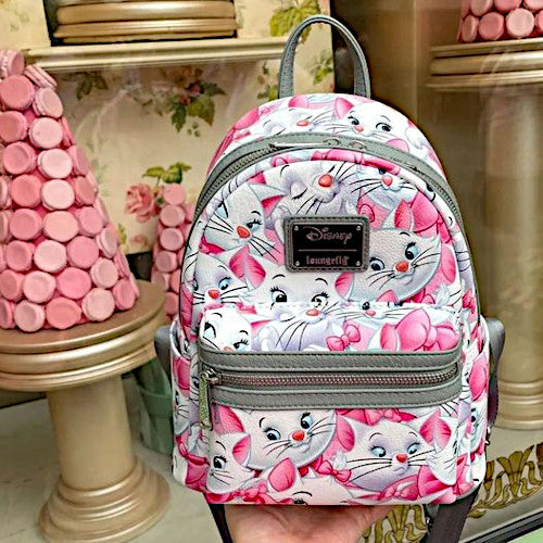 aristocats loungefly mini backpack Loungefly Mini Disney Character Faux Leather Backpack (Aristocats Marie AOP)