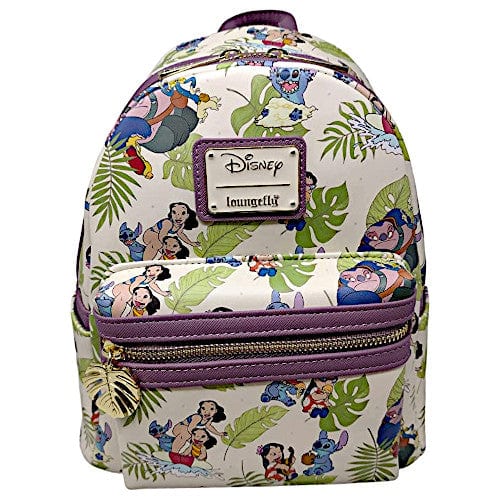 disney lilo & stitch women's mini backpack purple Loungefly Disney Lilo & Stitch All Over Print Mini Backpack