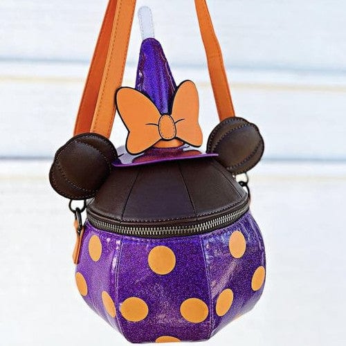 Loungefly Disney Halloween Witch Minnie Mouse Apple Crossbody Bag