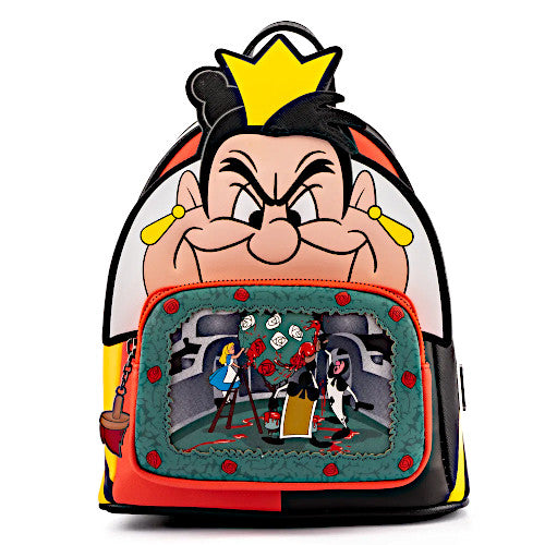 betsey johnson luv lumira queen of hearts princess mini backpack Disney Loungefly Mini Backpack - Villains Scene