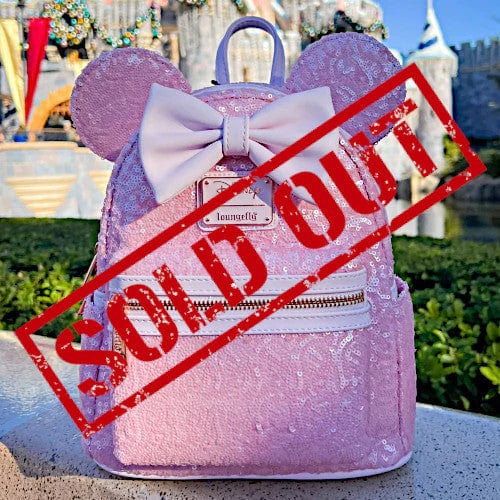Loungefly Disney Minnie Mouse Cotton Candy Sequin Mini Backpack