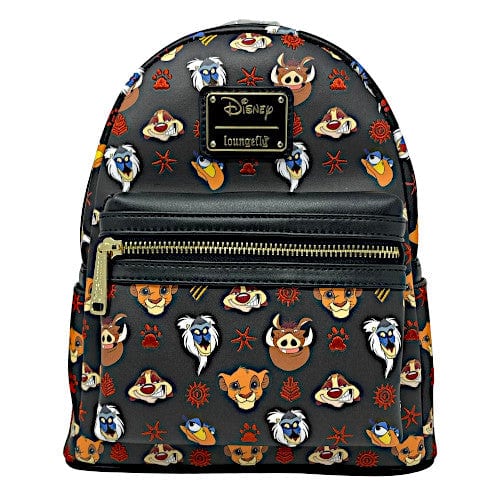 disney lion king mini backpack Loungefly Triple Pocket Three Friends Double Strap Im surrounded by idiots Disney The Lion King Nylon