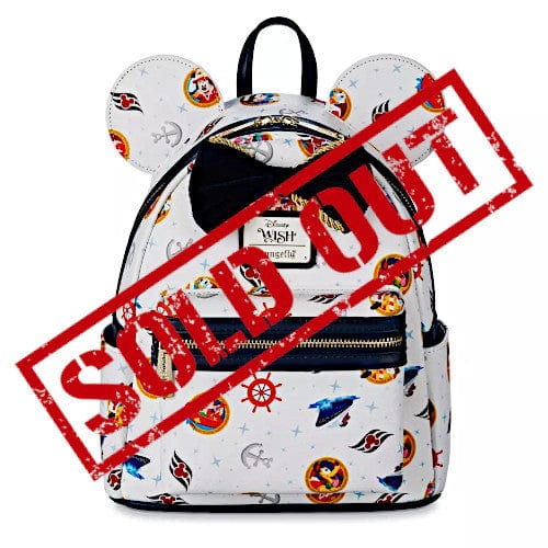 disney wish mini backpack EXCLUSIVE DROP: Loungefly Disney Cruise Line Disney Wish AOP Mini Back – LF Lounge VIP