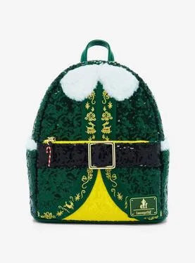 Loungefly Elf Buddy Sequin Cosplay Mini Backpack