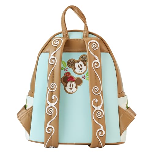 Loungefly Disney Mickey and Minnie Ice Skating Holiday (Gingerbread Scented) Mini-Backpack, Amazon Exclusive