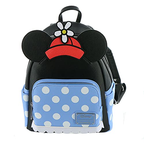 Loungefly Positively Minnie Polka Dot Mini Backpack Light Blue-Black-White