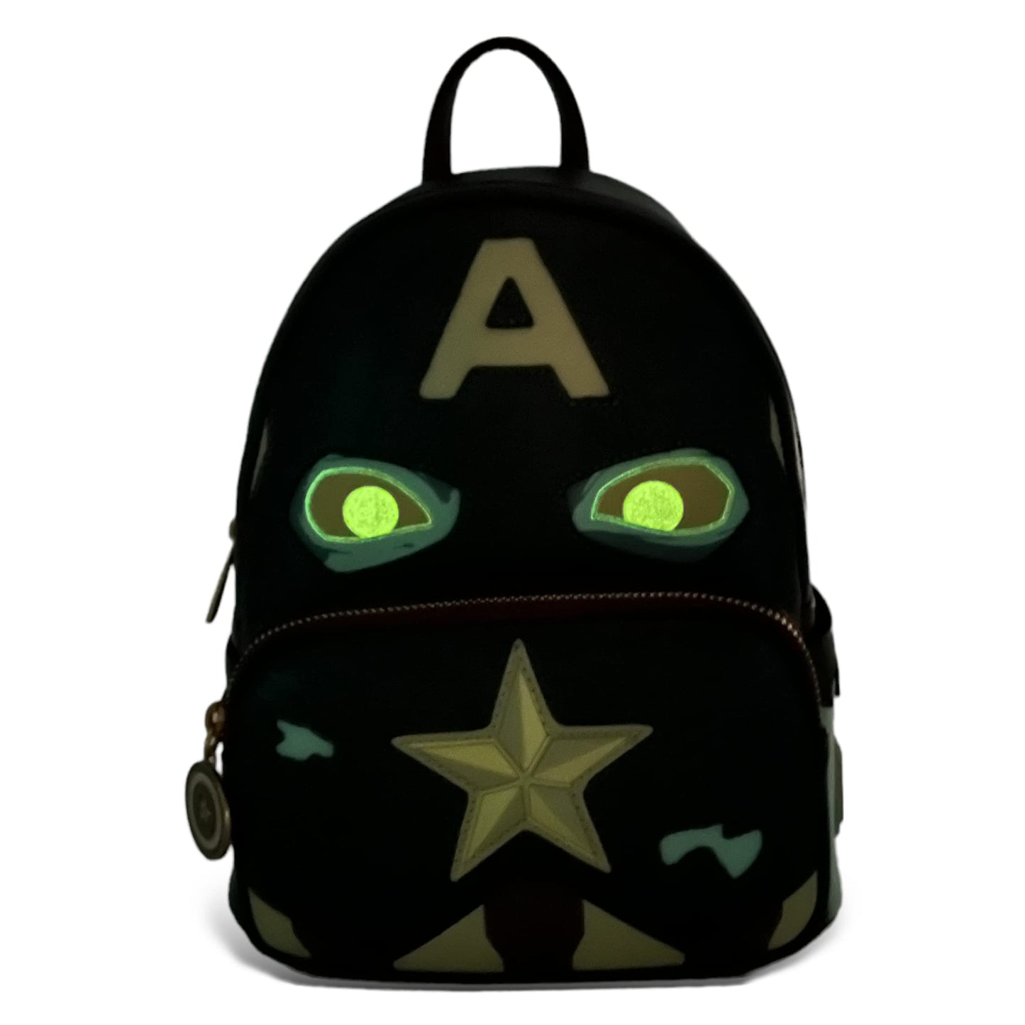 Loungefly GT Exclusive Marvel What If? Zombie Captain America Glow in the Dark Cosplay Mini Backpack