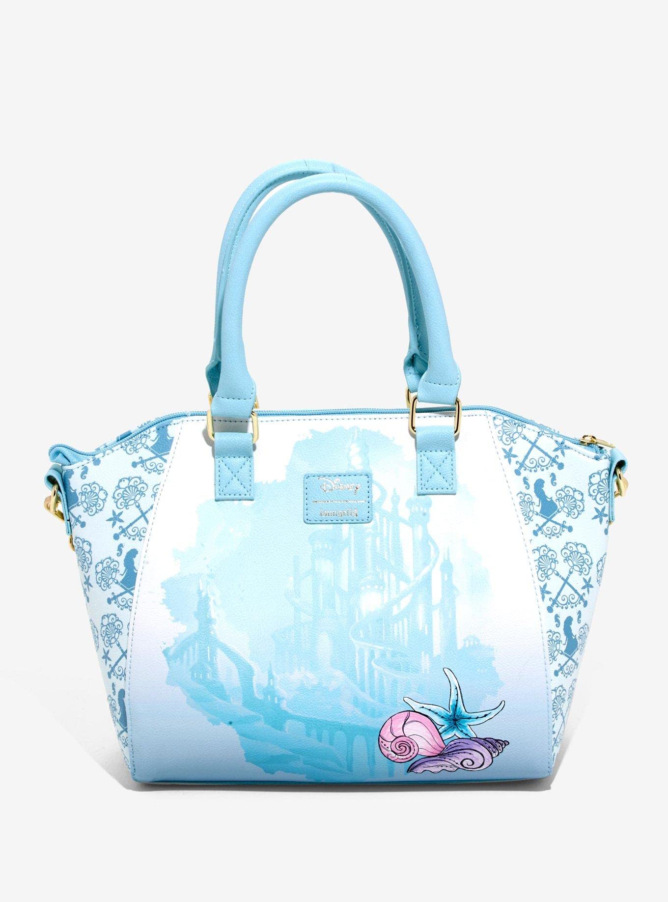 Disney Loungefly The Little Mermaid Blue Watercolor Satchel Bag - Dive into Style with this Hot Topic Exclusive