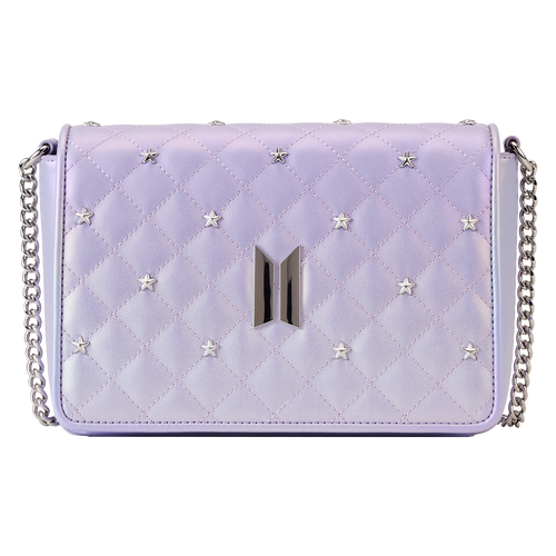 Pop! By Loungefly BTS Logo Iridescent Purple Crossbody Bag