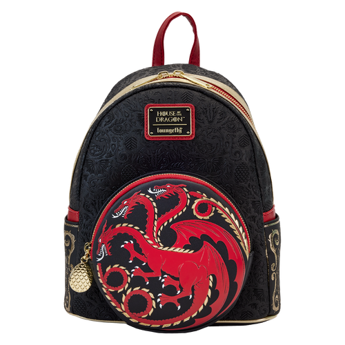Loungefly House of the Dragon All-Over Print House Targaryen Sigil Mini Backpack