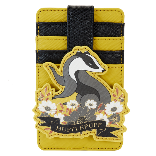 Loungefly Harry Potter Hufflepuff House Floral Tattoo Card Holder