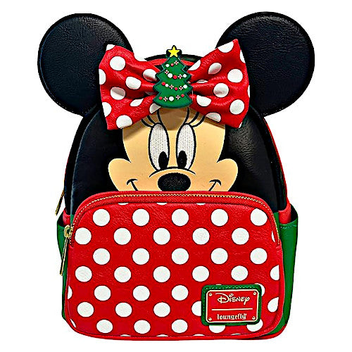 EXCLUSIVE DROP: Loungefly Christmas Minnie Mouse Mini Backpack With Three Interchangeable Scented Bows - 11/3/23