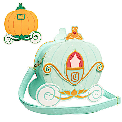 EXCLUSIVE DROP: Loungefly Cinderella Pumpkin Carriage Reversible Crossbody Bag - 7/27/23