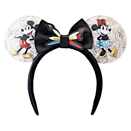 Loungefly Disney 100 Sketchbook Mickey & Minnie Mouse Ear Headband – LF ...