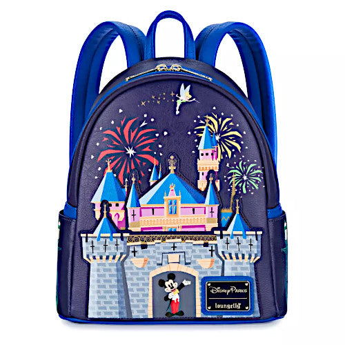 EXCLUSIVE DROP: Loungefly Disney Parks Disneyland Sleeping Beauty Castle & Mickey Mouse Mini Backpack - 7/3/23