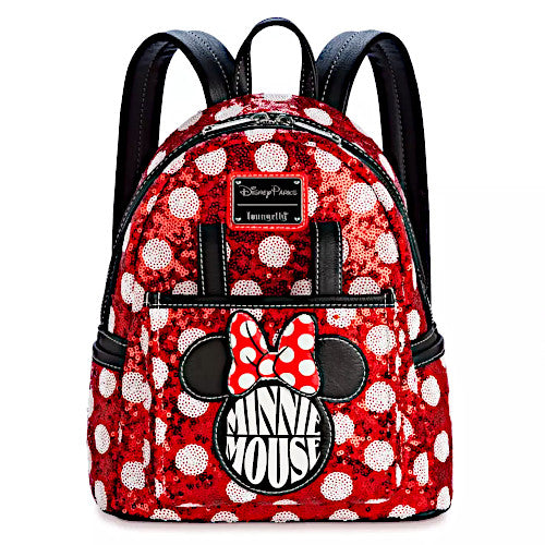 EXCLUSIVE DROP: Loungefly Disney Parks Minnie Mouse Sequin Polka Dot Mini Backpack - 1/15/24