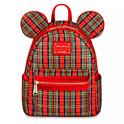EXCLUSIVE DROP: Loungefly Disney Parks Red Plaid Mickey Mouse Mini Backpack - 10/30/23