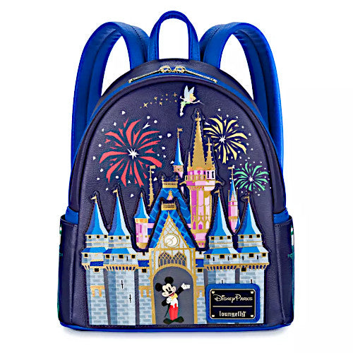 EXCLUSIVE DROP: Loungefly Disney Parks Walt Disney World Cinderella Castle & Mickey Mouse Mini Backpack - 7/3/23