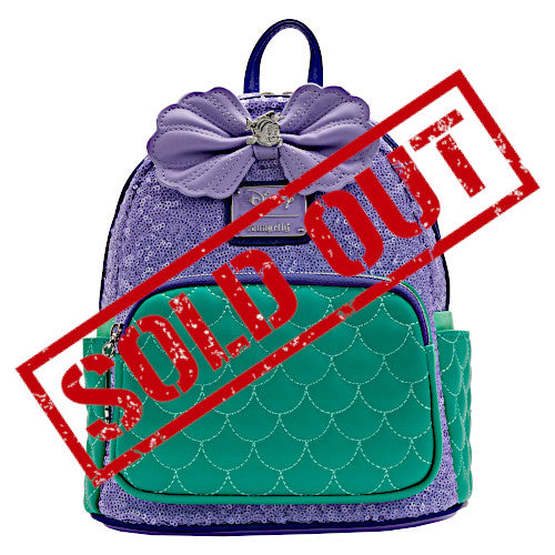 EXCLUSIVE DROP: Loungefly Disney Princess Ariel Sequin Mini Backpack - 7/7/22