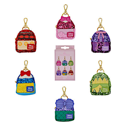 EXCLUSIVE DROP: Loungefly Disney Princess Sequin Mini Backpack Keychain Charm Mystery Box - COMING SOON