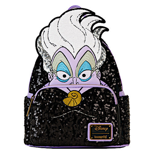 EXCLUSIVE DROP: Loungefly Disney Villains Sequin Ursula Cosplay Mini Backpack - 4/16/24