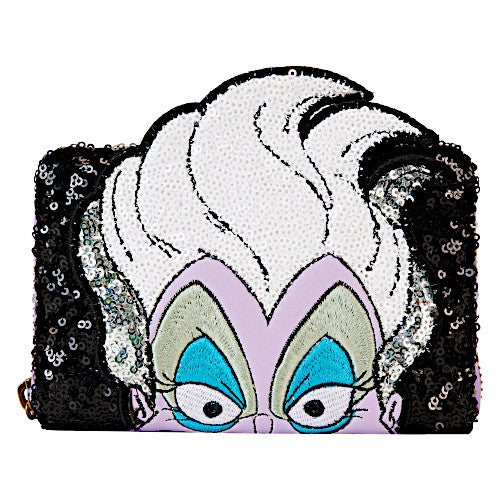 EXCLUSIVE DROP: Loungefly Disney Villains Sequin Ursula Cosplay Wallet - 4/16/24