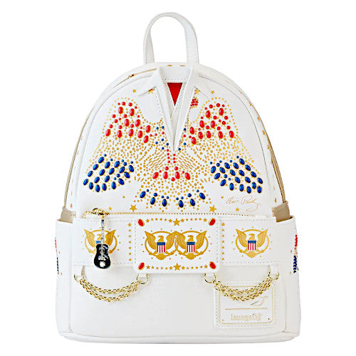elvis the elephant mini backpack Loungefly Elvis Presley Aloha Jumpsuit Cosplay Mini Backpack (Exclusive)